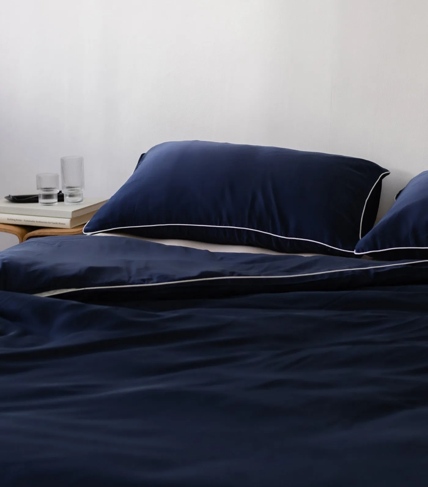 100% Organic Bamboo Lyocell Duvet Cover Navy