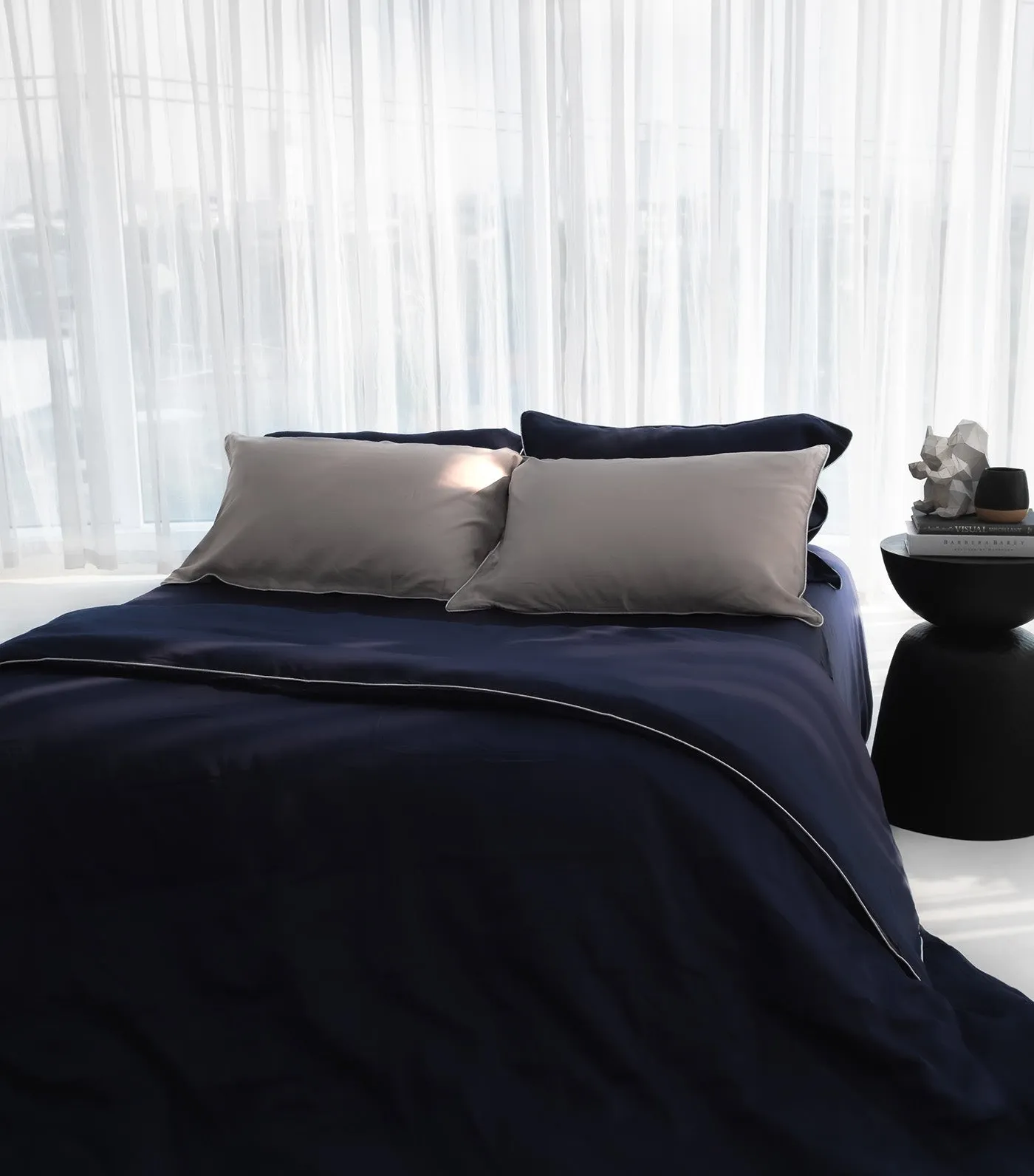 100% Organic Bamboo Lyocell Duvet Cover Navy