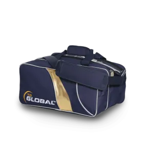 900 Global 2 Ball Travel Blue Gold Bowling Bag