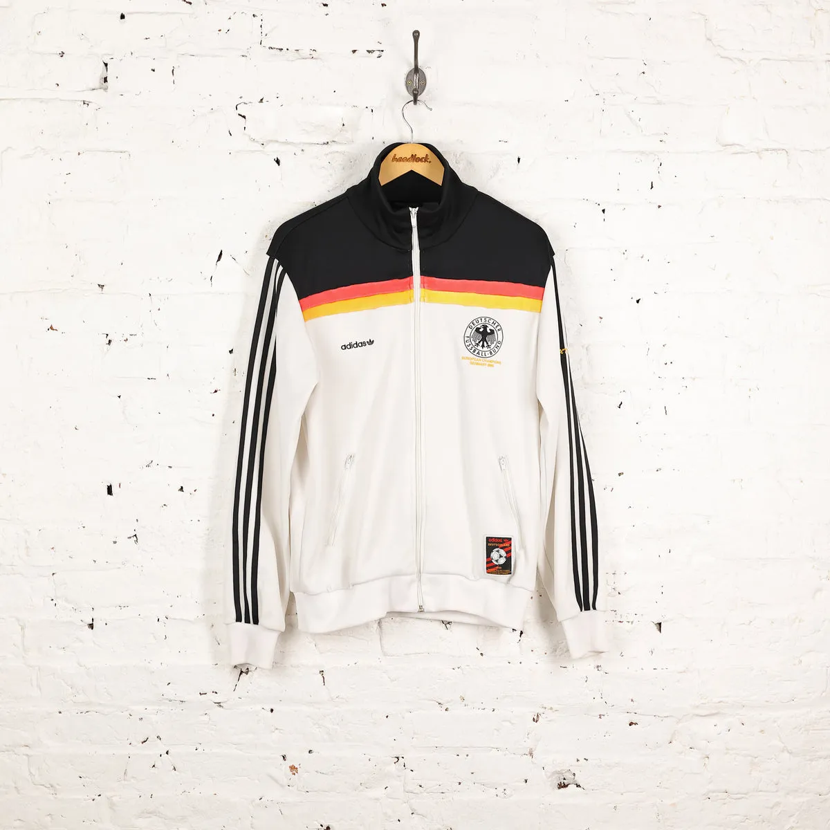 Adidas Germany Football 1980 Reproduction Tracksuit Top Jacket - White - M