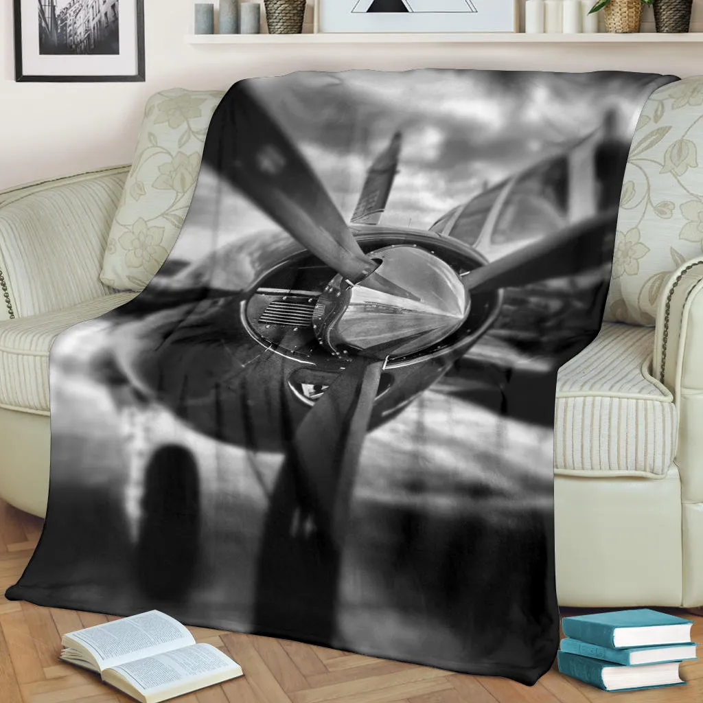 Airplane Propeller Version C Premium Blanket