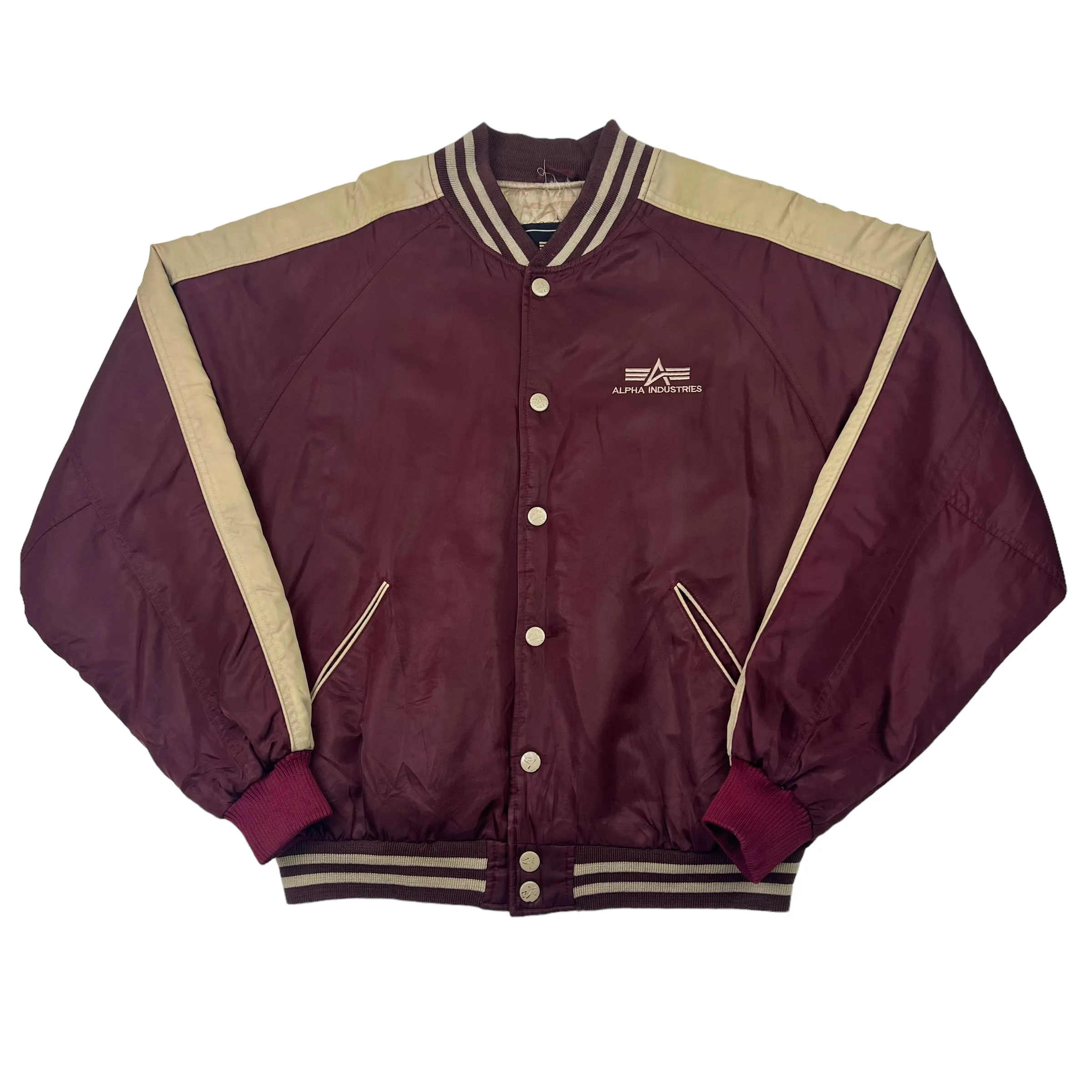 Alpha Industries Maroon Varsity Jacket