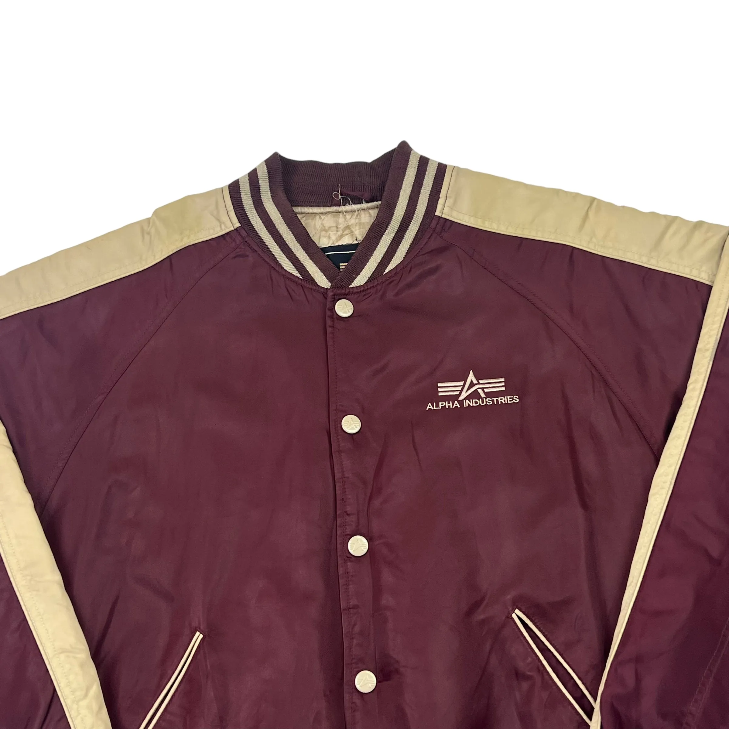 Alpha Industries Maroon Varsity Jacket