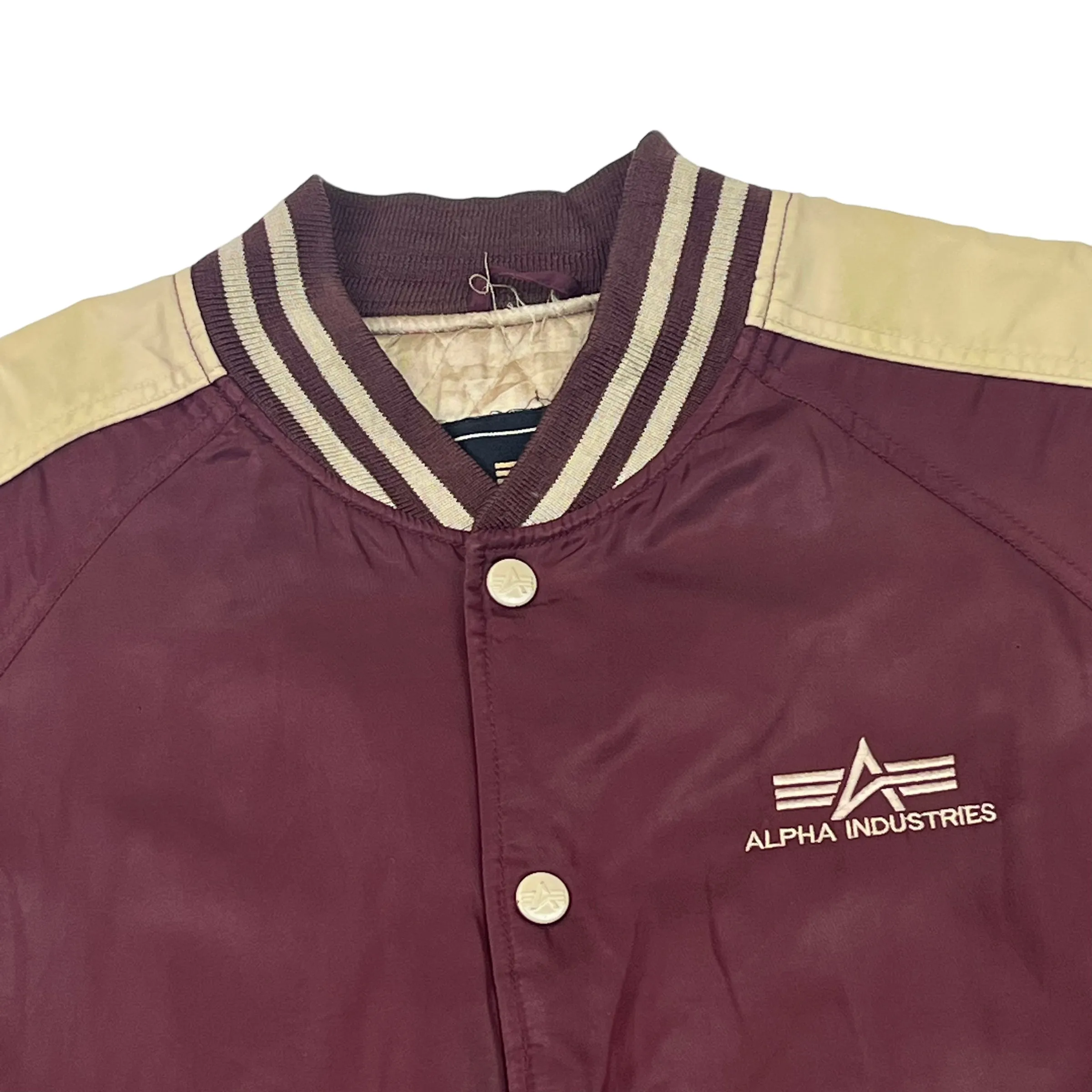 Alpha Industries Maroon Varsity Jacket