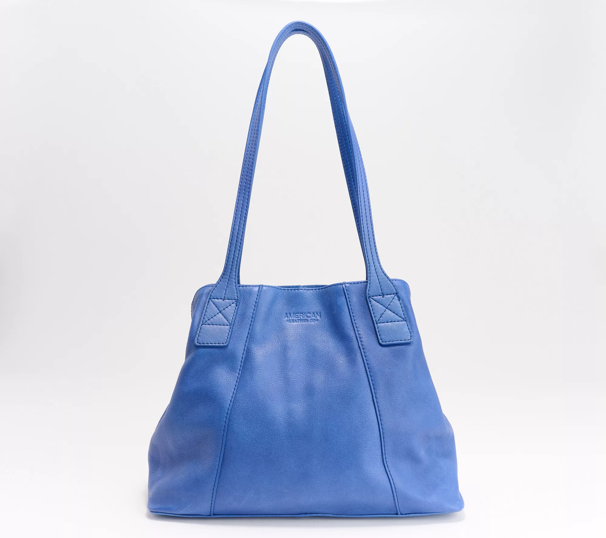 American Leather Co. Ada Triple Entry Leather Tote