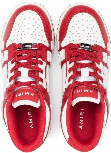 AMIRI KIDS Skel Top leather sneakers Red