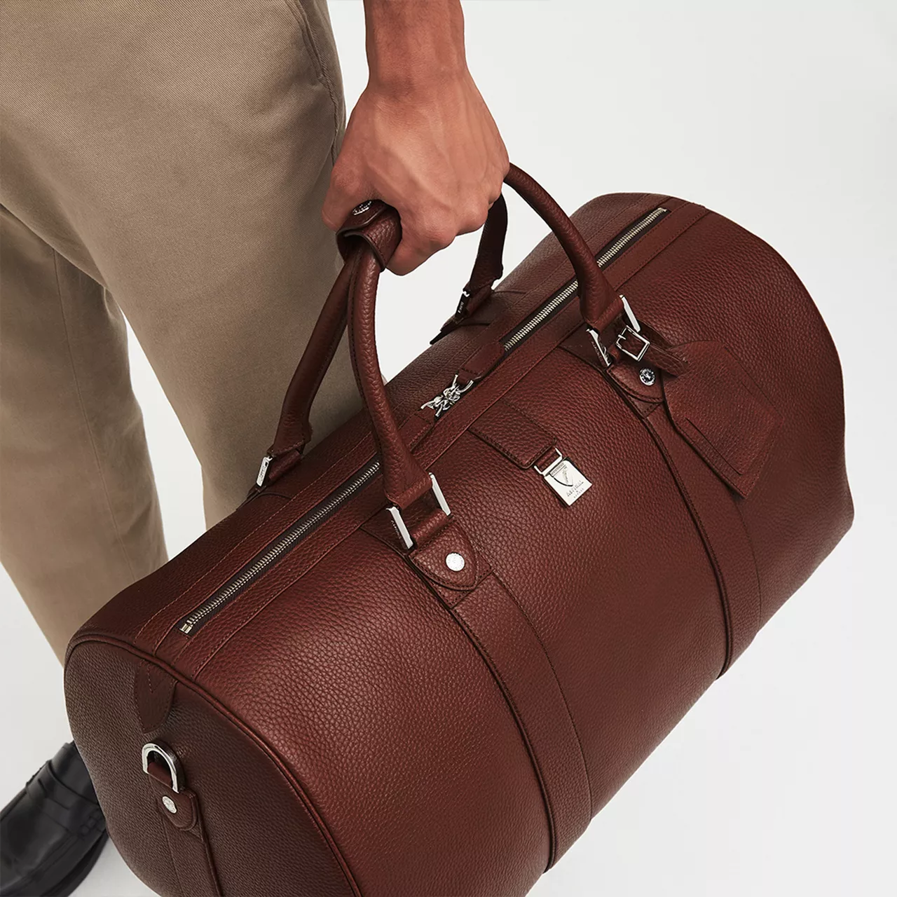 ASPINAL OF LONDON ONLINE EXCLUSIVE Boston Duffle Travel Bag - Tobacco