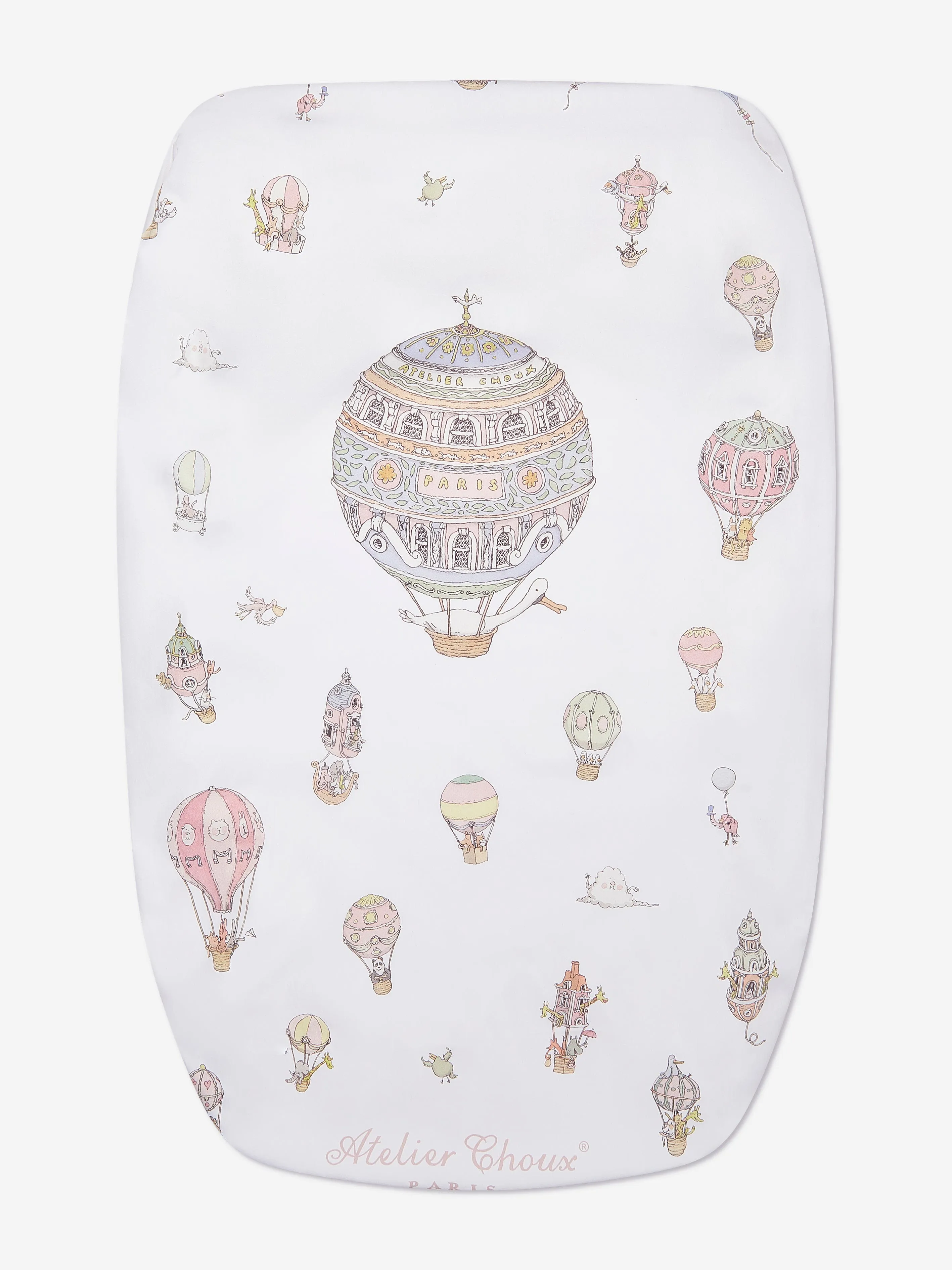 Atelier Choux - Baby Hot Air Balloons Fitted Sheet | Childsplay Clothing