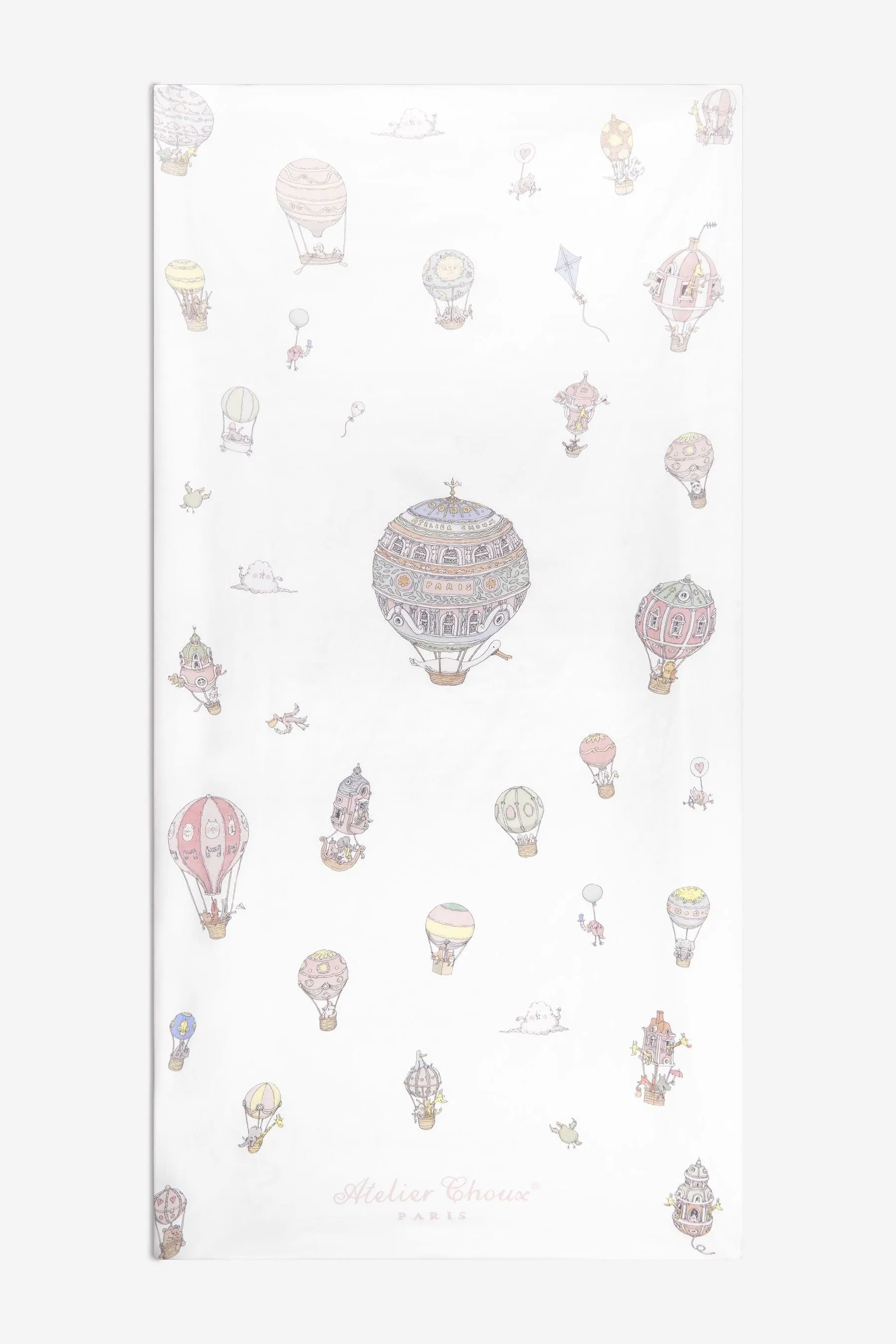 Atelier Choux - Baby Hot Air Balloons Fitted Sheet | Childsplay Clothing