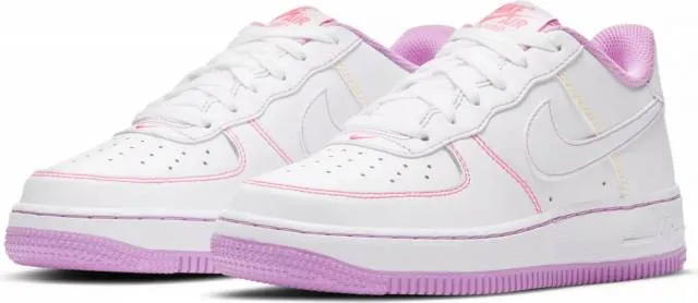 AUTHENTIC NIKE AIR FORCE 1 White Lavender  CW1575 110 GS...