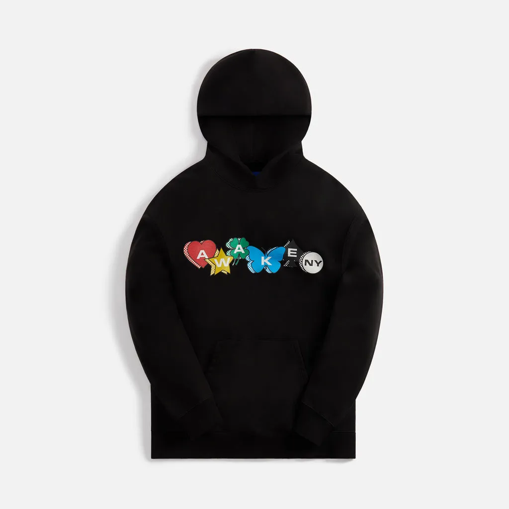 Awake NY     printed charm logo hoodie