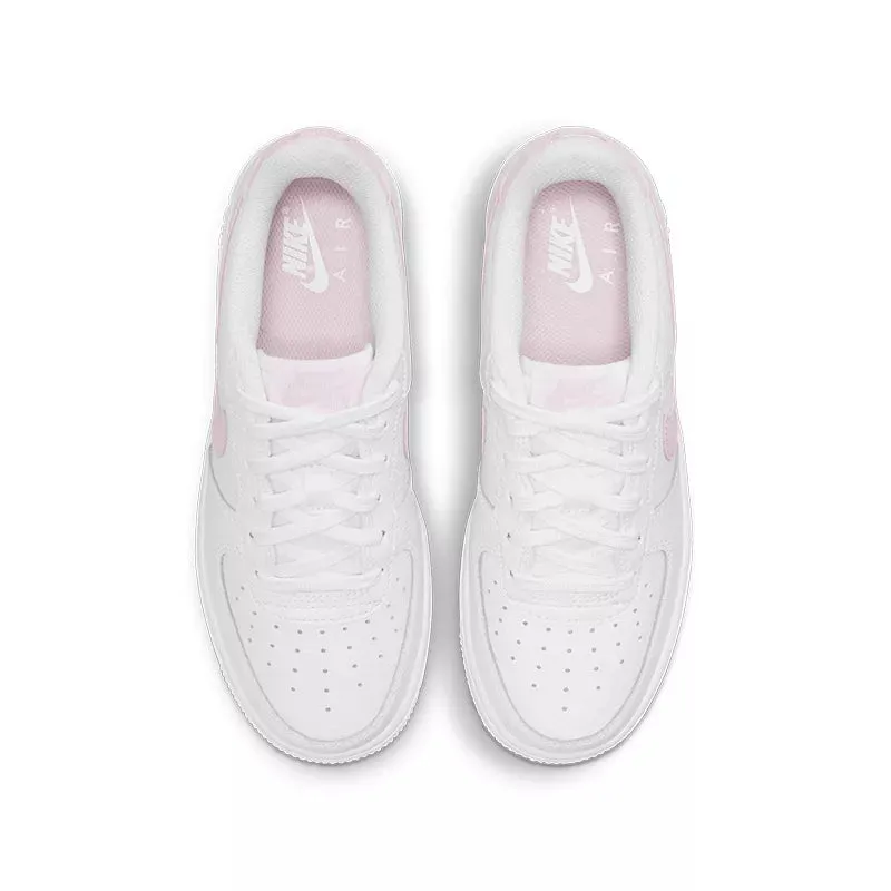 Baskets Nike Air Force 1 Junior - Blanc Et Rose - Femme