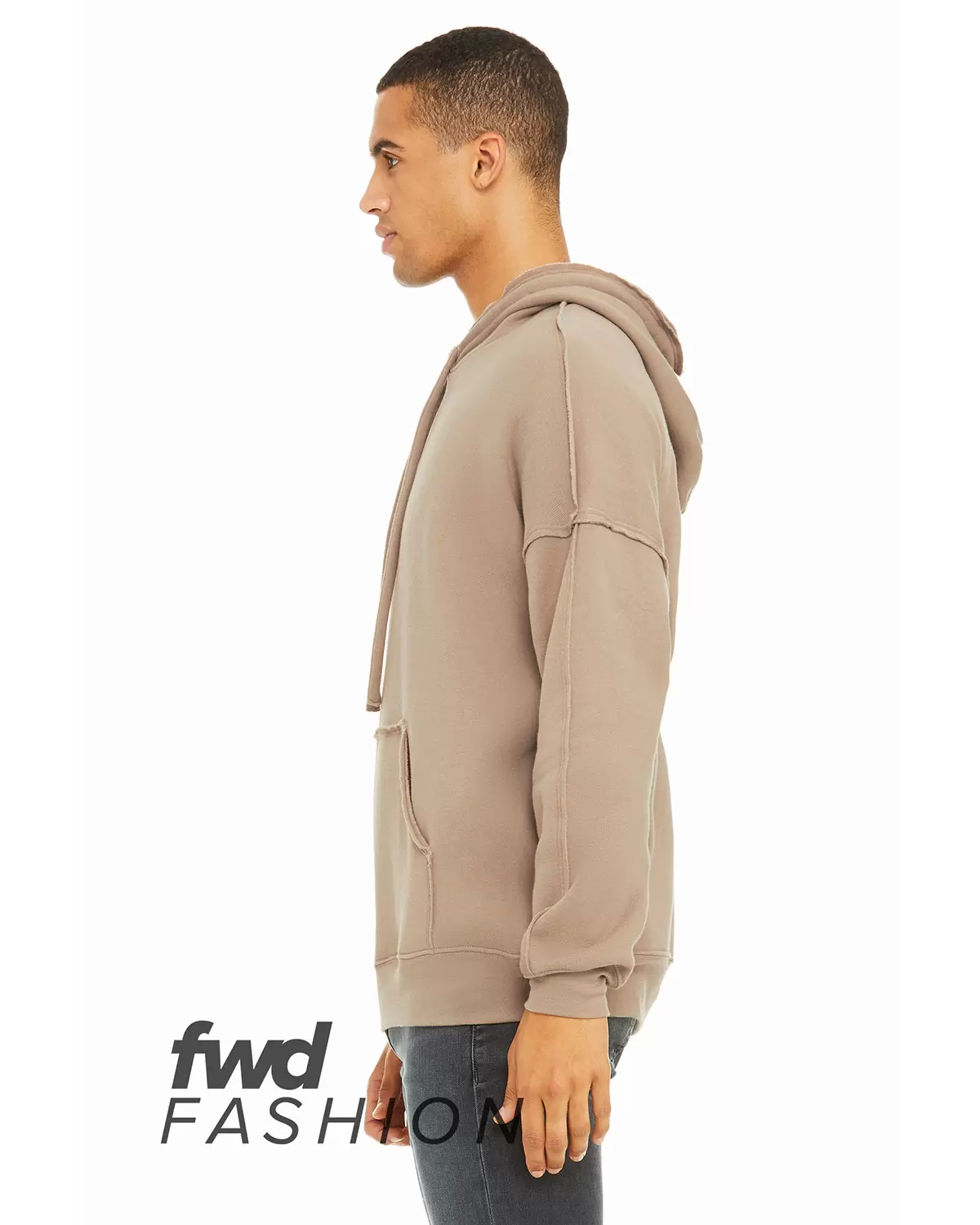 Bella + Canvas 3742 Fast Fashion Unisex Raw Seam Hoodie SKU: 3742