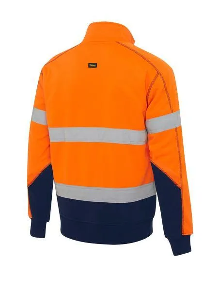 Bisley Hi Vis Pullover Taped Fleece with Sherpa Lining