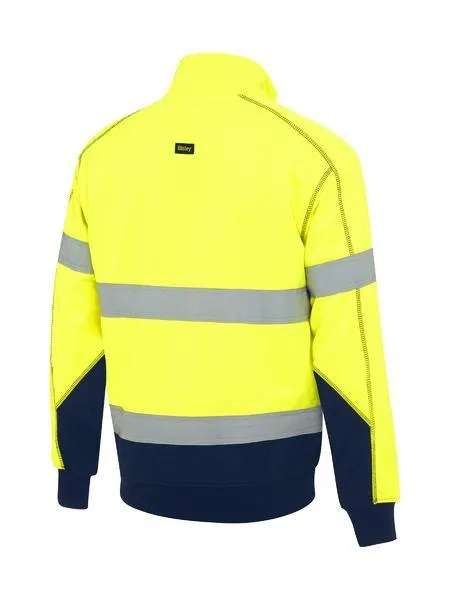 Bisley Hi Vis Pullover Taped Fleece with Sherpa Lining