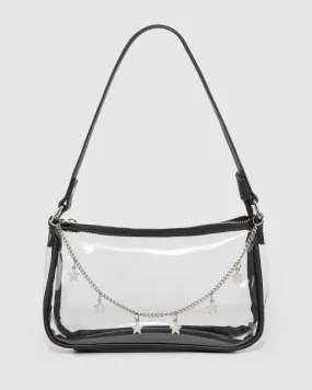 Black Carrie Star Clear Shoulder Bag