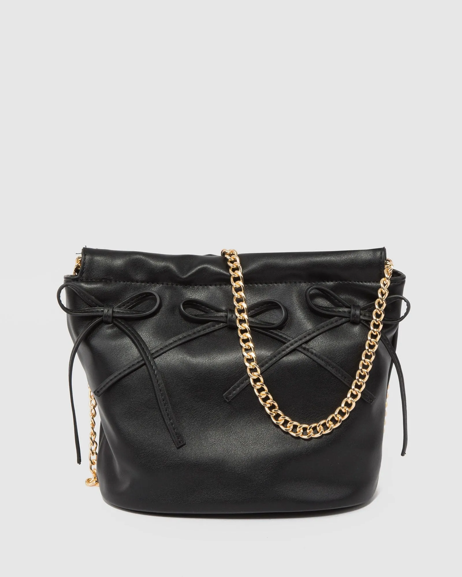 Black Chloe Bow Shoulder Bag