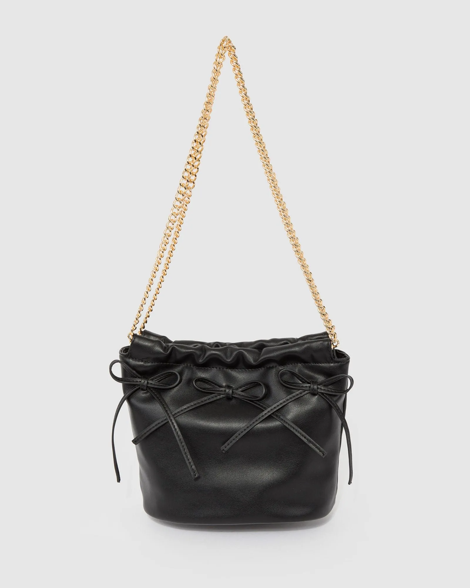 Black Chloe Bow Shoulder Bag