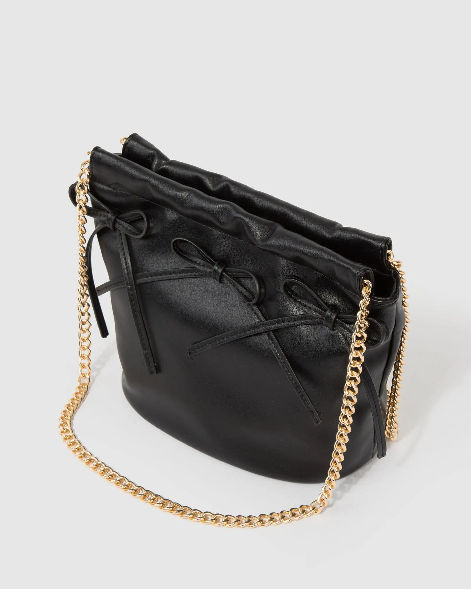 Black Chloe Bow Shoulder Bag