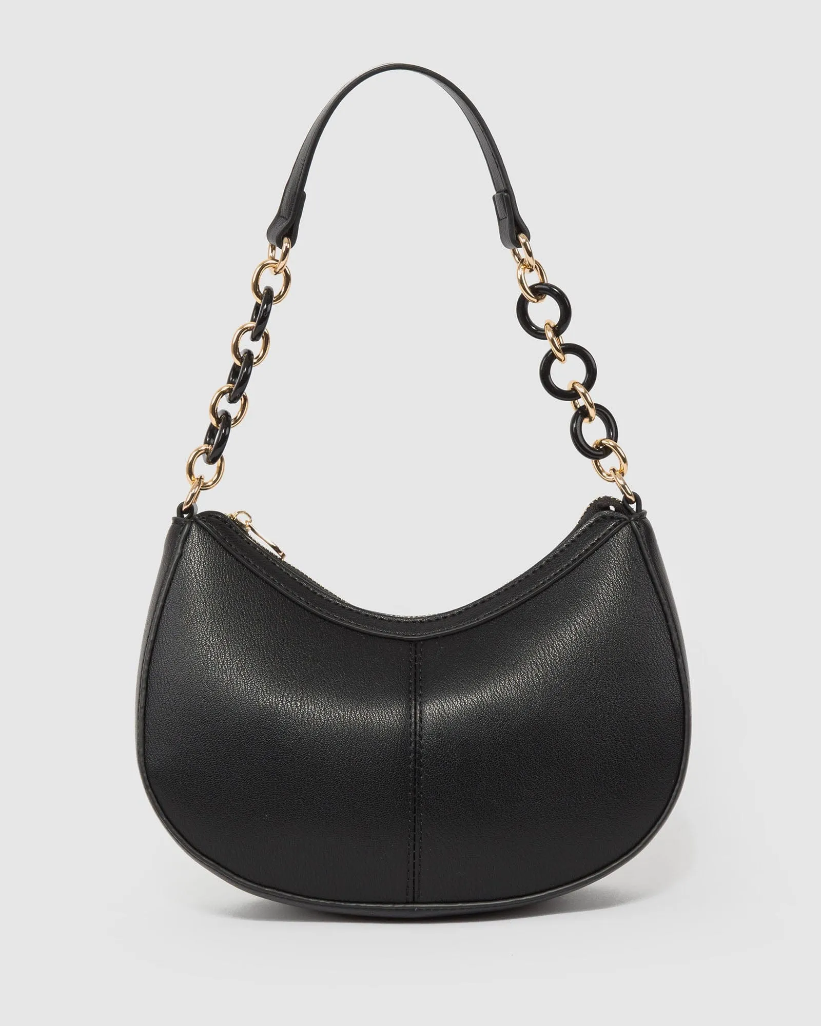 Black Posie Chain Shoulder Bag