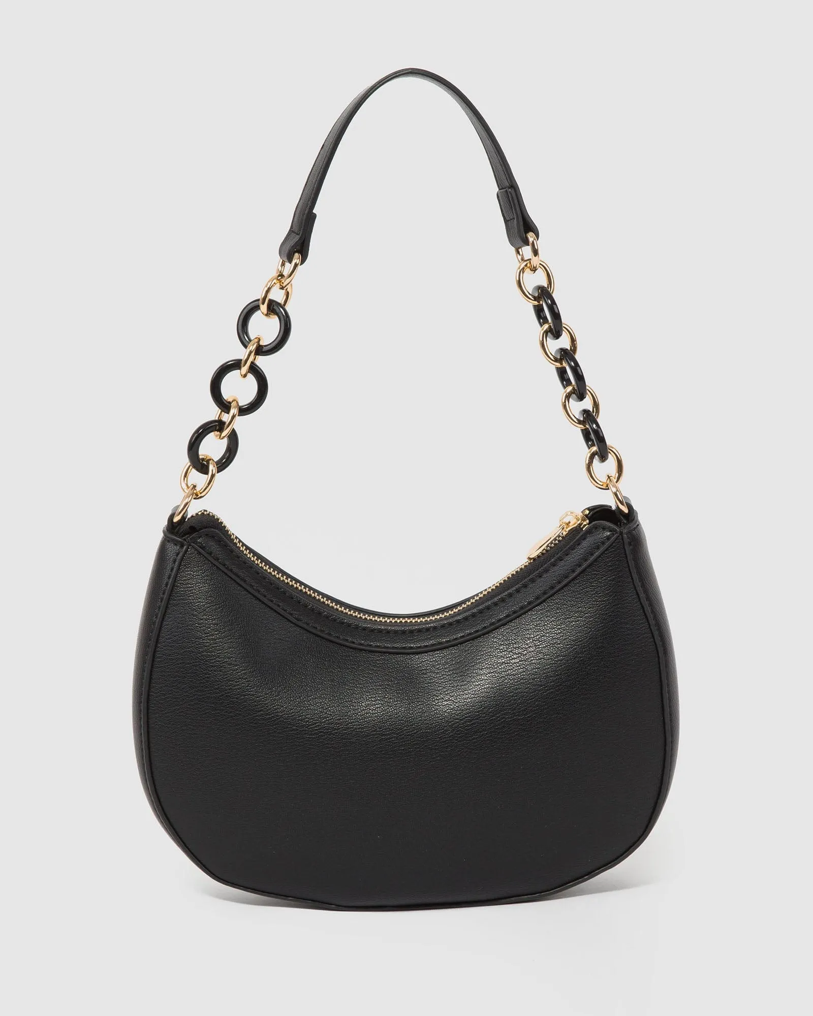 Black Posie Chain Shoulder Bag