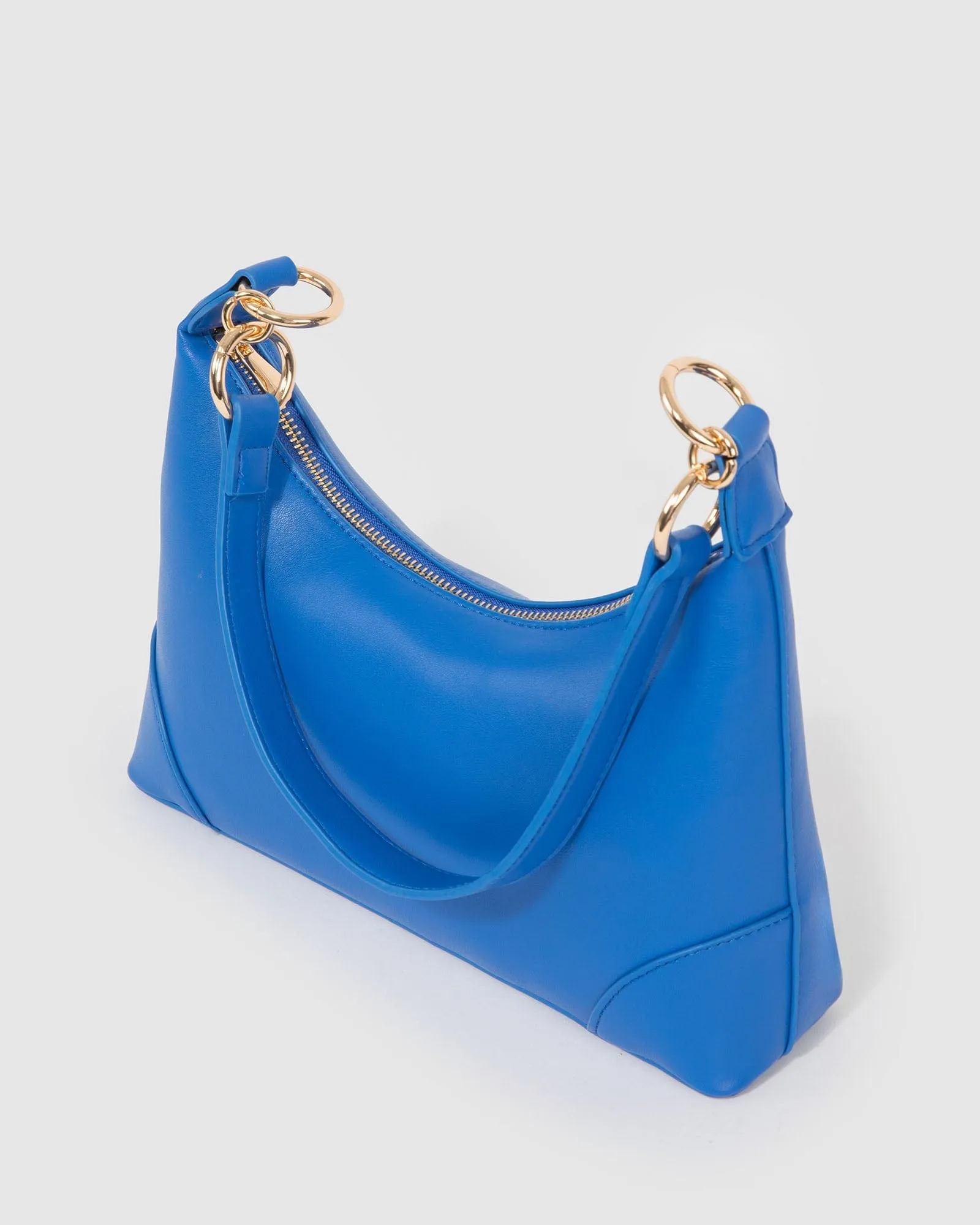 Blue Michayla Baguette Shoulder Bag