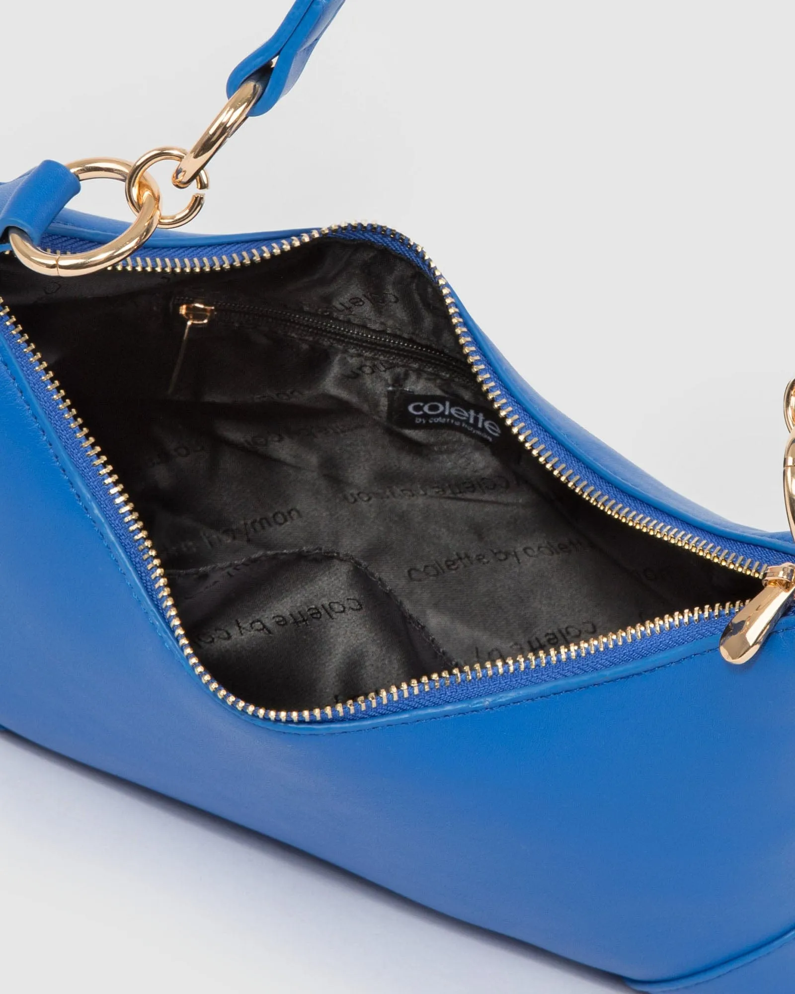 Blue Michayla Baguette Shoulder Bag