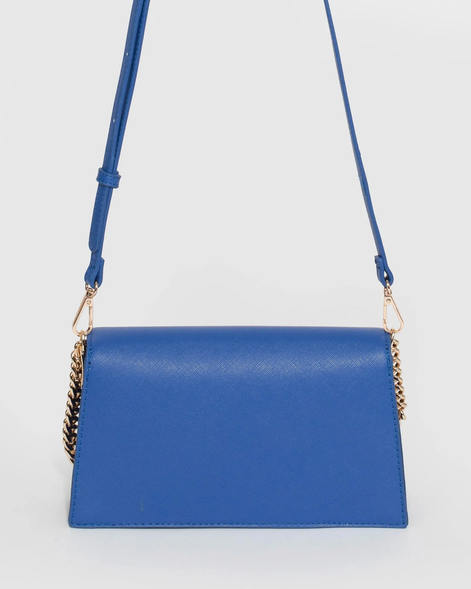 Blue Yamini Lock Shoulder Bag