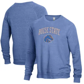 Boise State Broncos Heathered Royal The Champ Tri-Blend Pullover Sweatshirt