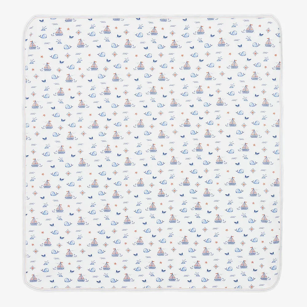 Boys Sail N Whale Pima Cotton Blanket (72cm)