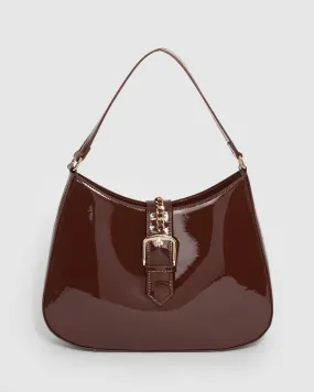 Brown Ulima Buckle Shoulder Bag