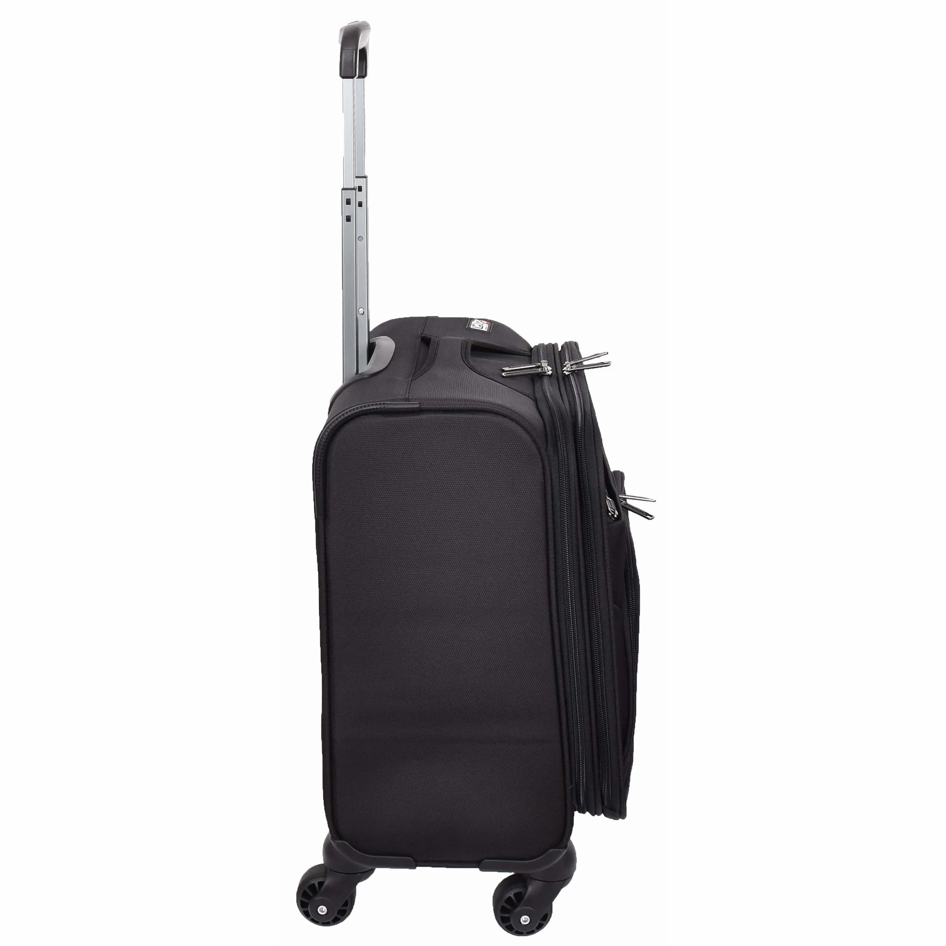 Business Organiser Travel Pilot Case Wheeled Trolley Cabin Bag Chester Black