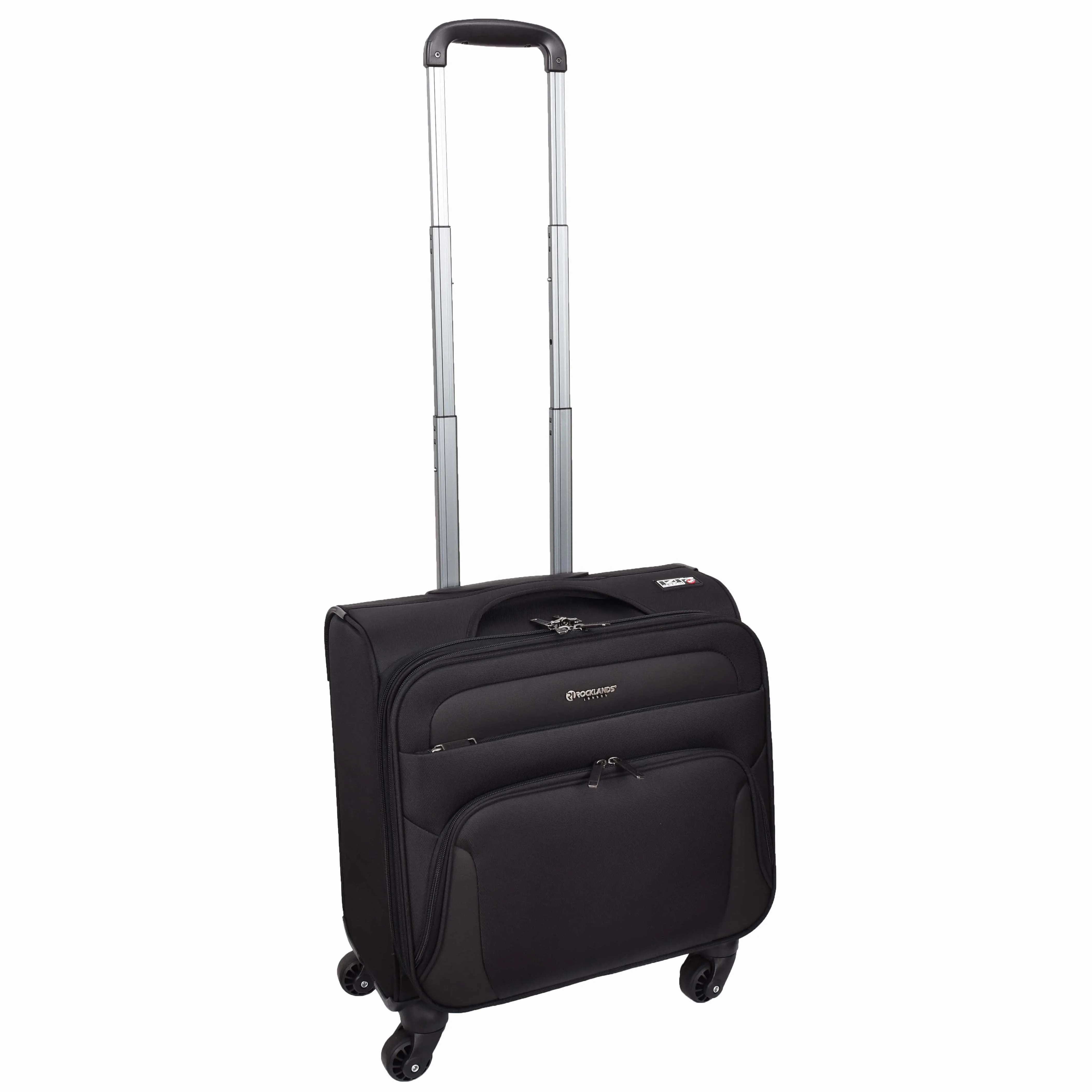 Business Organiser Travel Pilot Case Wheeled Trolley Cabin Bag Chester Black