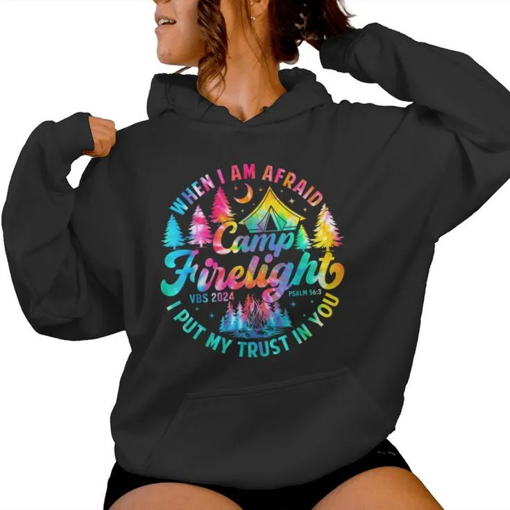 Camp Firelight Vacation Bible School Vbs 2024 Christian Camp Women Hoodie