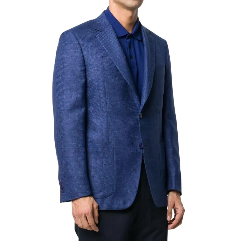 CANALI COBALT BLUE LIGHT WEIGHT BLEND SMART JACKET | Menswear Online