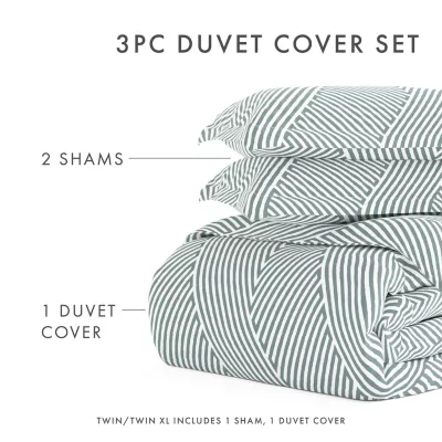 Casual Comfort Modern Diagonal Patterned Duvet Cover Set