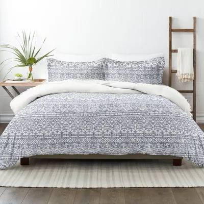 Casual Comfort Modern Rustic Pattern Oversized Reversible Duvet Cover Set