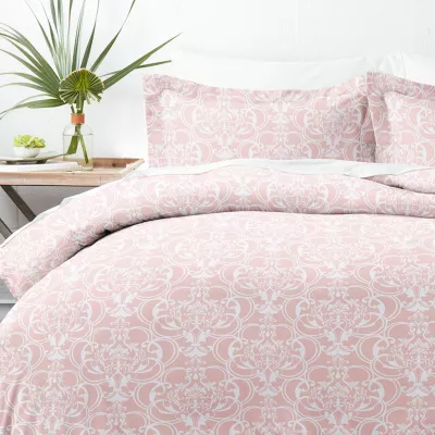 Casual Comfort Romantic Damask Pattern Oversized Duvet Cover Set