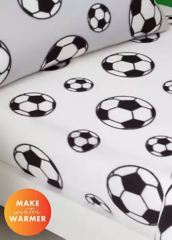 Catherine Lansfield Kids Football Cosy Fleece Fitted Sheet | Kaleidoscope