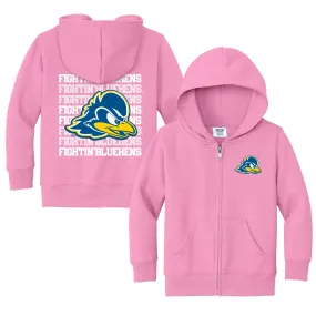 Chad & Jake Delaware Fightin' Blue Hens Toddler Pink Retro Full-Zip Hoodie