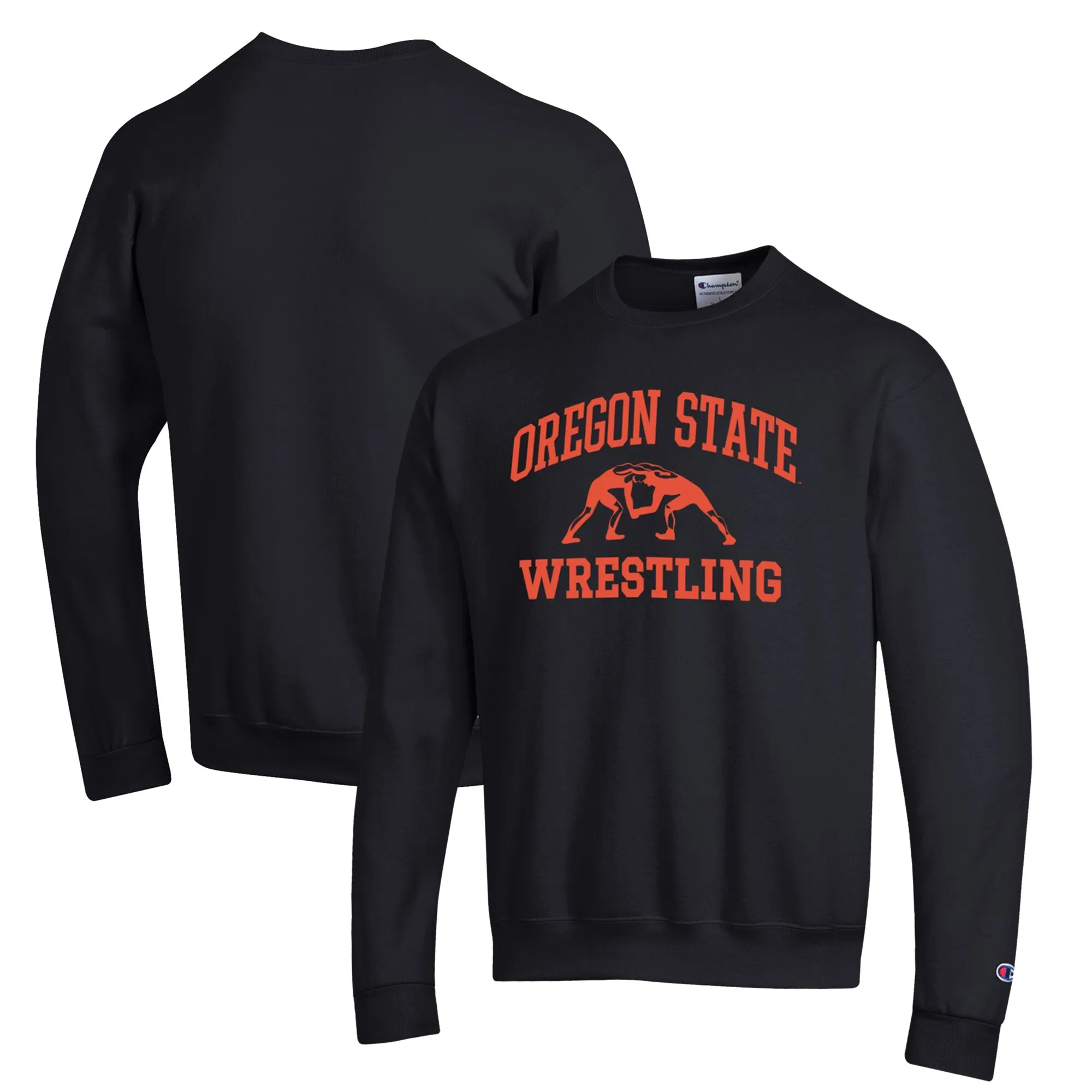 Champion Oregon State Beavers Black Wrestling Icon Powerblend Pullover Sweatshirt