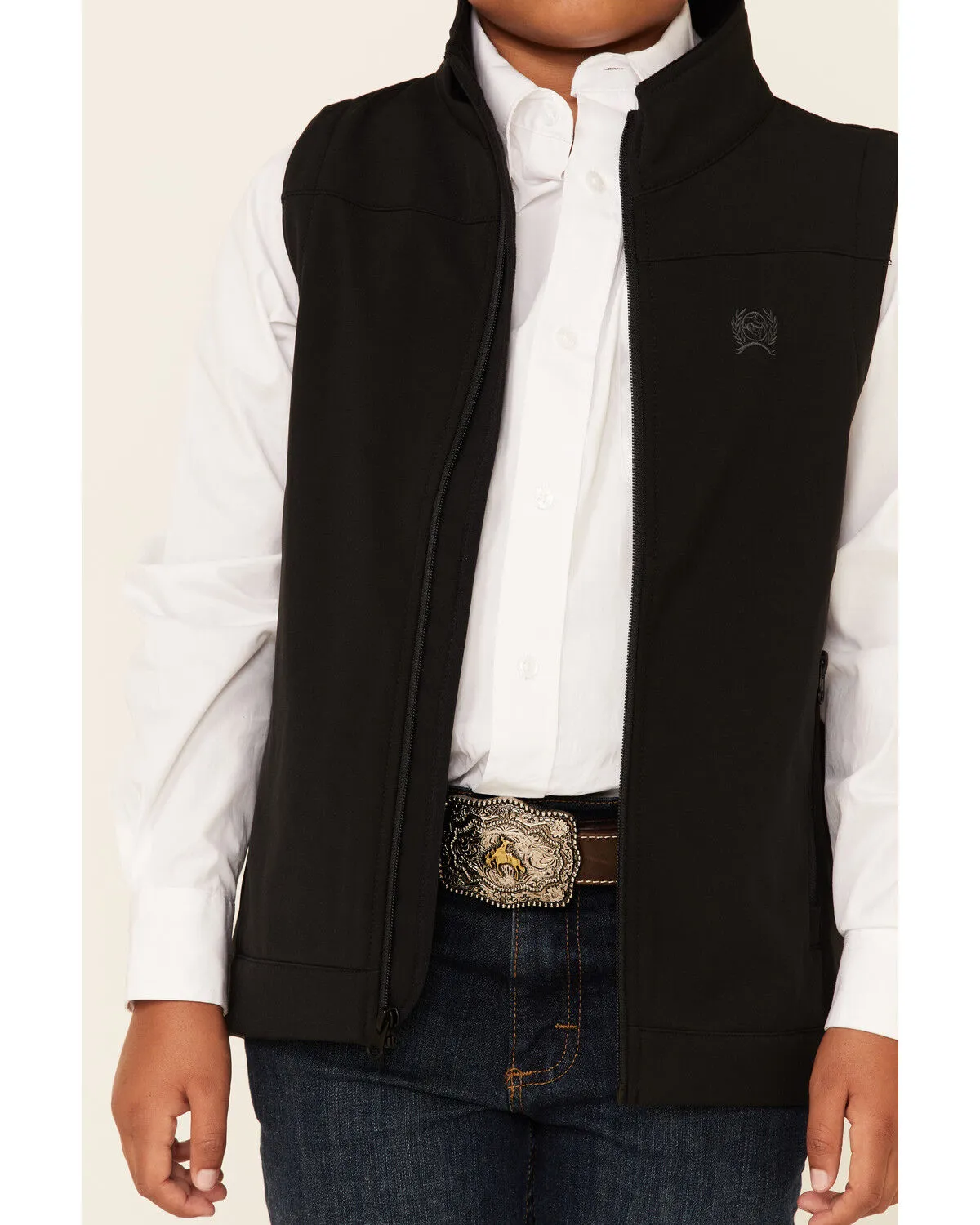 Cinch Boys' Solid Bonded Zip-Up Vest