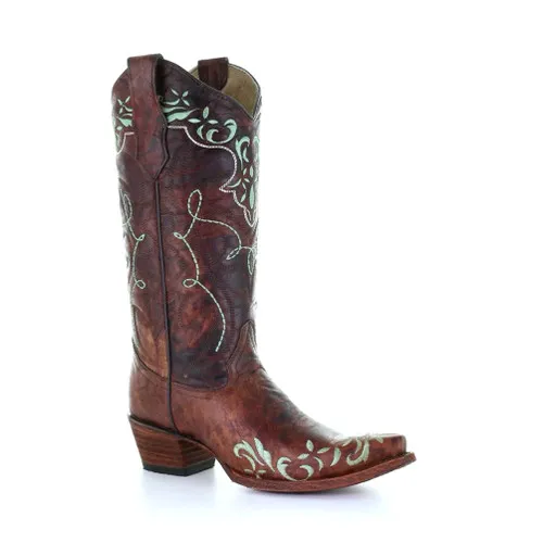 Circle G By Corral Women's LD Embroidery Boot Brown