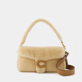 Coach  Shearling Pillow Tabby 26 in Beige