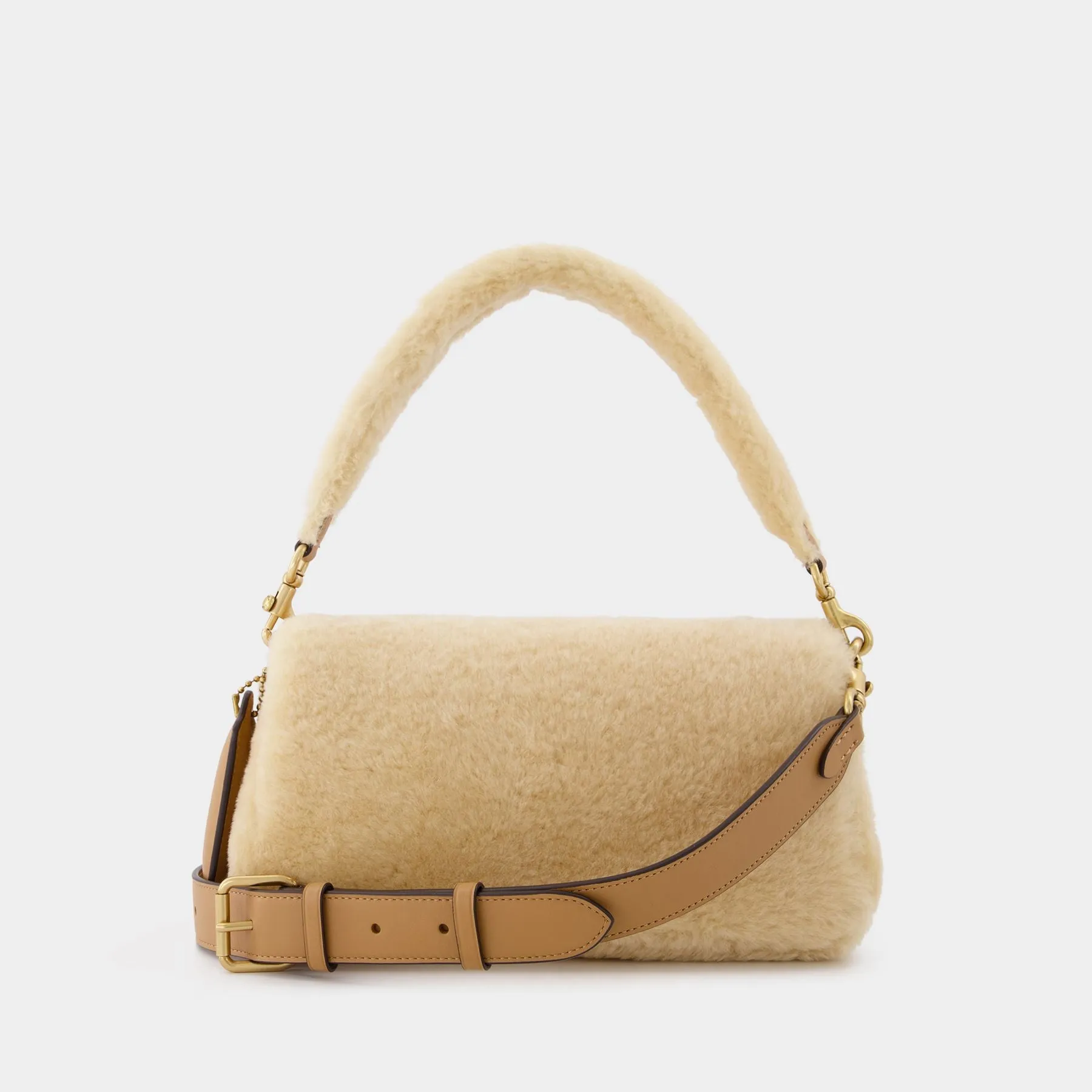 Coach  Shearling Pillow Tabby 26 in Beige