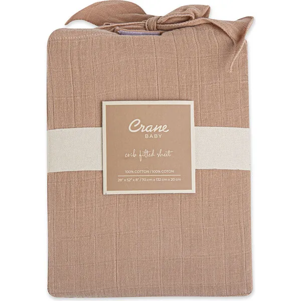 Crane Baby Crib Fitted Sheet, Copper