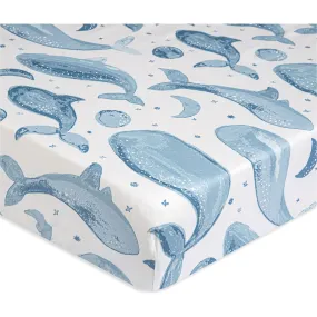 Crane Baby Crib Sheet (Whale), Caspian