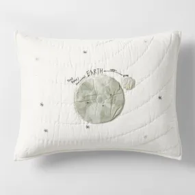 Crate&Barrel Outer Space Organic Cotton Kids Pillow Sham