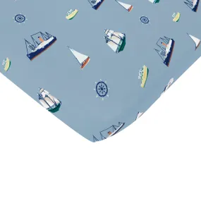 Crib Sheet in Vintage Boats