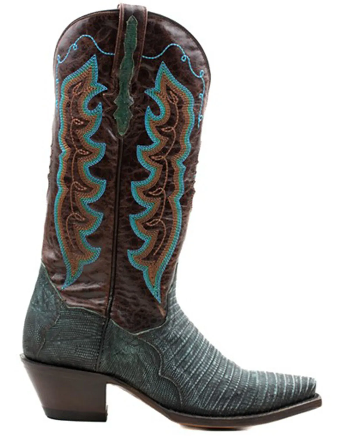 Dan Post Women's Rustic Exotic Lizard Western Boot - Snip Toe